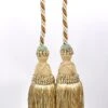 Belagio Tieback Tassel, 2 Tassels- 10” Long With 15” Cord , Milante Collection, Sable/Turquoise -Michaels Fabric Sale 12835755857625