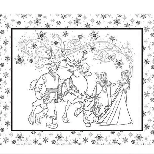 Frozen Coloring Collection - Frozen Main Characters Panel - Multi 4 Frozen Coloring Collection - Frozen Main Characters Panel - Multi - Image 2