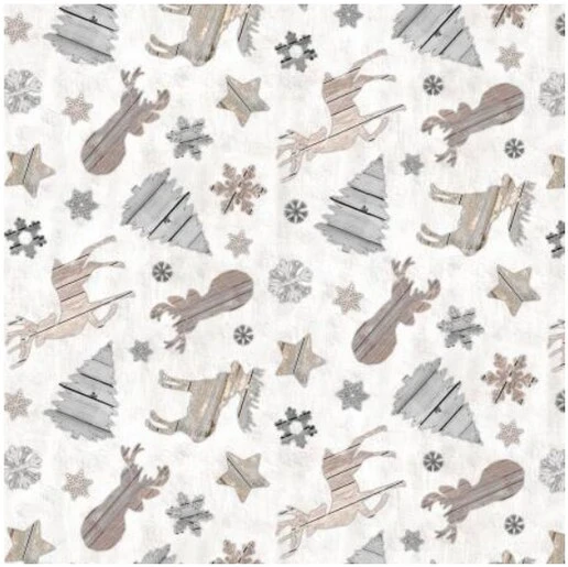 Timeless Treasures Wooden Holiday Cutouts Cream 4 Timeless Treasures Wooden Holiday Cutouts Cream - Image 2