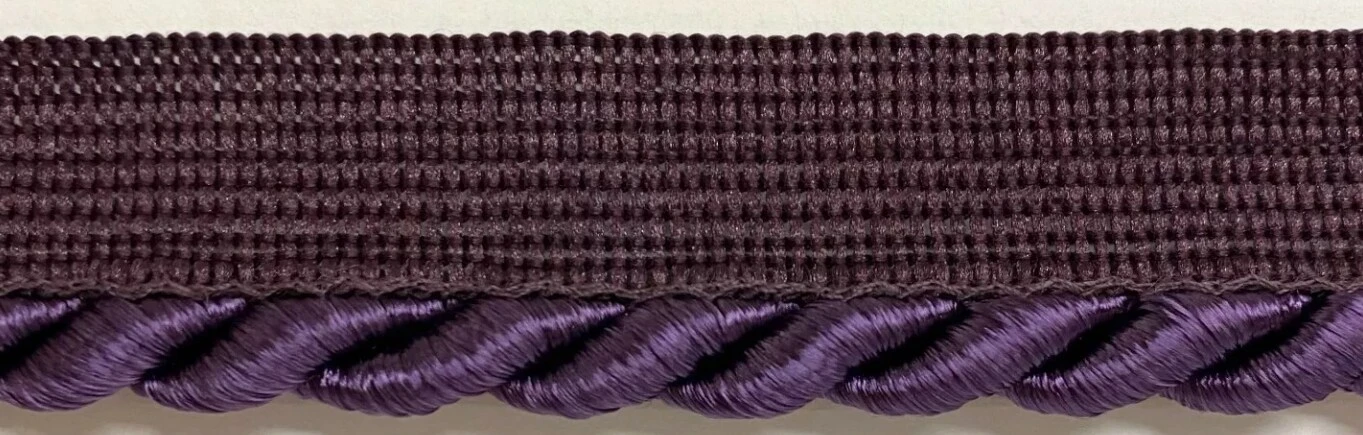 Large Twist Cord With Lip Piping Trimming - 6 Yards - Many Colors Available! Dark Purple 6 Large Twist Cord With Lip Piping Trimming - 6 Yards - Many Colors Available! Dark Purple - Image 4