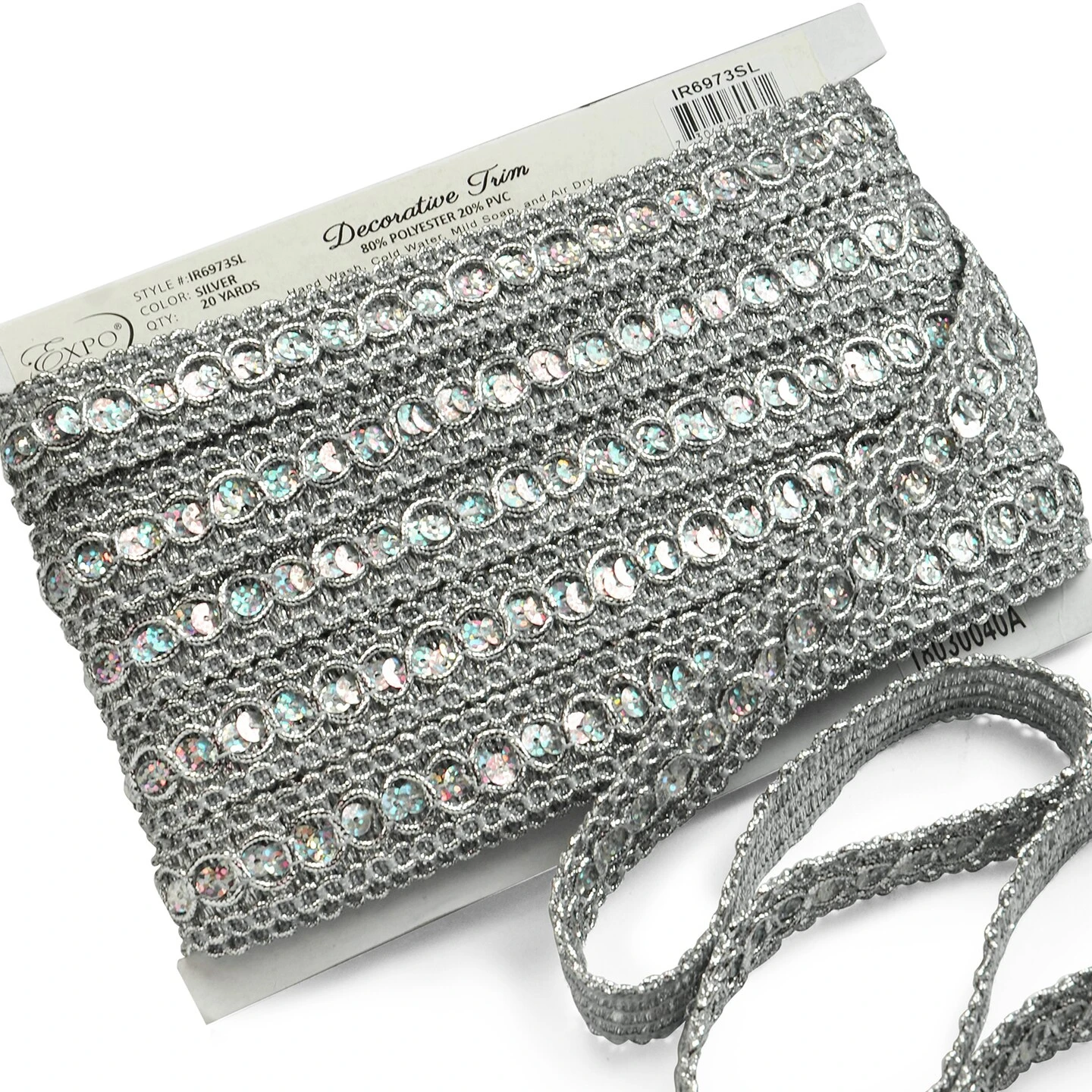 20 Yards Of Trish Sequin Metallic Braid Trim | 20 Yard Cut Black 6 20 Yards Of Trish Sequin Metallic Braid Trim | 20 Yard Cut Black - Image 4