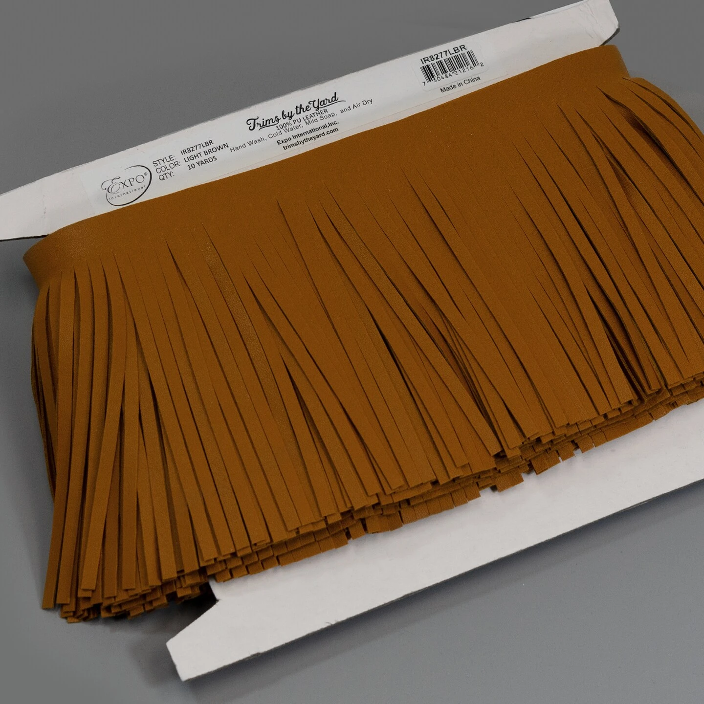 5 Yards Of 6" Premium Vegan Leather Fringe Trim | 5 Yard Cut Brown 5 5 Yards Of 6" Premium Vegan Leather Fringe Trim | 5 Yard Cut Brown - Image 3