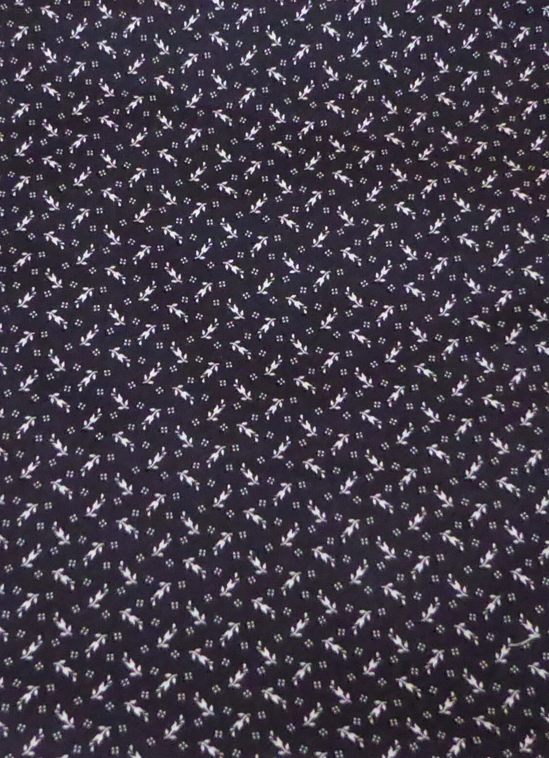 GENERIC Black With Little White Flowers Cotton Fabric By The Yard 5 GENERIC Black With Little White Flowers Cotton Fabric By The Yard - Image 3
