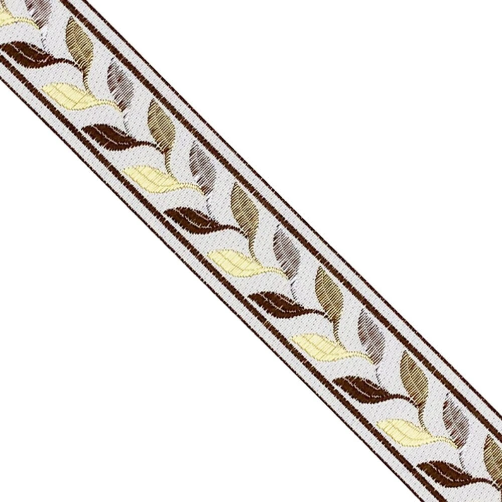 Designer’s Shop JR 769 Autumn Leaf Vine Jacquard Trim – 1-7/16” X 5 Yards – Earth Tone Woven Border 11 Designer’s Shop JR 769 Autumn Leaf Vine Jacquard Trim – 1-7/16” X 5 Yards – Earth Tone Woven Border - Image 9