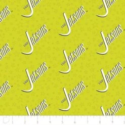 The Jetsons Collection - Jetsons Logo Bright Green Licensed Cotton Fabric By The Yard