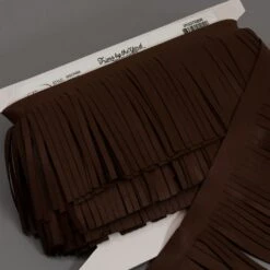 10 Yards Of 4" Premium Vegan Leather Fringe Trim | 10 Yard Cut Light Brown -Michaels Fabric Sale 173097575810704