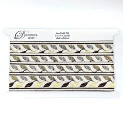 Designer’s Shop JR 769 Autumn Leaf Vine Jacquard Trim – 1-7/16” X 5 Yards – Earth Tone Woven Border 17 Designer’s Shop JR 769 Autumn Leaf Vine Jacquard Trim – 1-7/16” X 5 Yards – Earth Tone Woven Border -Michaels Fabric Sale 185102529199536