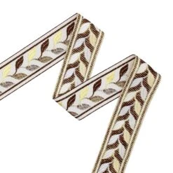 Designer’s Shop JR 769 Autumn Leaf Vine Jacquard Trim – 1-7/16” X 5 Yards – Earth Tone Woven Border 24 Designer’s Shop JR 769 Autumn Leaf Vine Jacquard Trim – 1-7/16” X 5 Yards – Earth Tone Woven Border -Michaels Fabric Sale 185102931852720 2