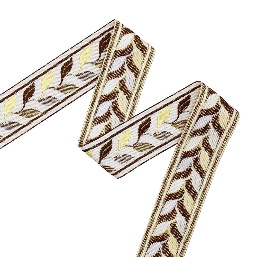 Designer’s Shop JR 769 Autumn Leaf Vine Jacquard Trim – 1-7/16” X 5 Yards – Earth Tone Woven Border 5 Designer’s Shop JR 769 Autumn Leaf Vine Jacquard Trim – 1-7/16” X 5 Yards – Earth Tone Woven Border - Image 3