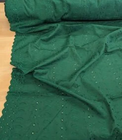 1 Yard Cotton Eyelet Fabric 44/45″ Wide PolyCotton Blend With Embroidered Floral Design Green -Michaels Fabric Sale 189879862430384 3