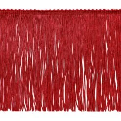 5 Yards Of 6" Stretch Chainette Fringe Trim | 5 Yard Cut Red