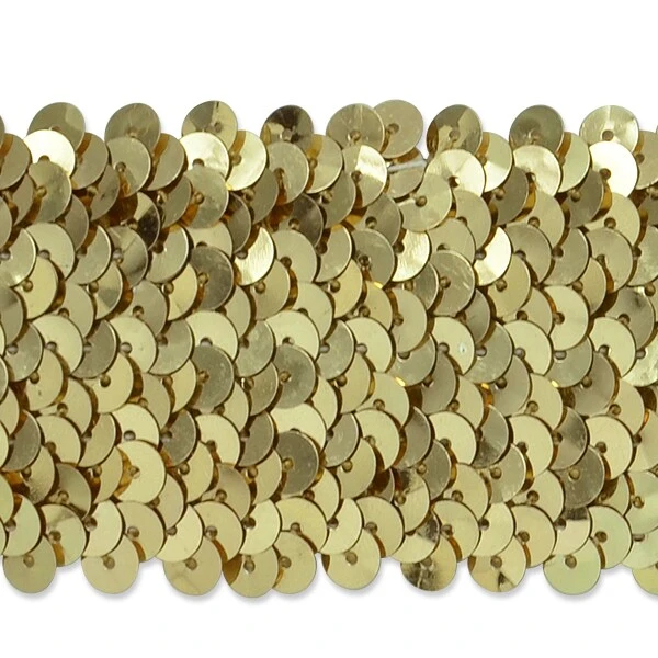 5 Yards Of 5 Row 1 3/4" Metallic Stretch Sequin Trim | 5 Yard Cut Black 4 5 Yards Of 5 Row 1 3/4" Metallic Stretch Sequin Trim | 5 Yard Cut Black - Image 2