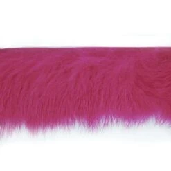 5 Yards Of 1 1/2" Rabbit Fur Trim | 5 Yard Cut Fuchsia