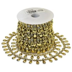 5 Yards Of Nina 3/4" Teardrop Rhinestone Trim | 5 Yard Cut Gold 9 5 Yards Of Nina 3/4" Teardrop Rhinestone Trim | 5 Yard Cut Gold -Michaels Fabric Sale 201411552818000
