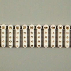5 Yards Of Glass Rhinestone Fringe Trim | 5 Yard Cut White