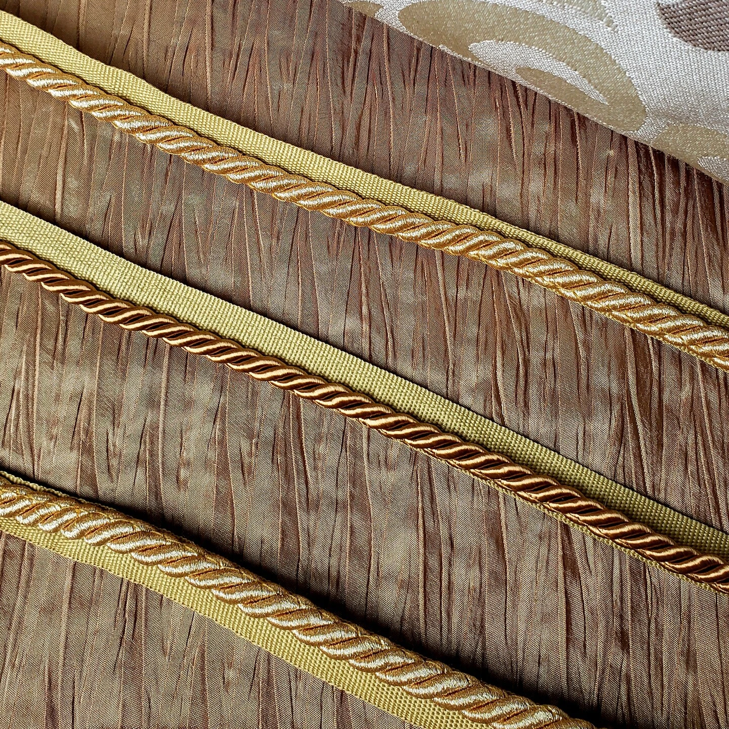 5 Yards Of Ebony 1/8" Twisted Lip Cord Trim Yellow Gold 7 5 Yards Of Ebony 1/8" Twisted Lip Cord Trim Yellow Gold - Image 5