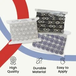 1" Olowin Iron On Rhinestone, Versatile, Beaded Trim, 5-Yard Cut Black/ White -Michaels Fabric Sale 218039154776464