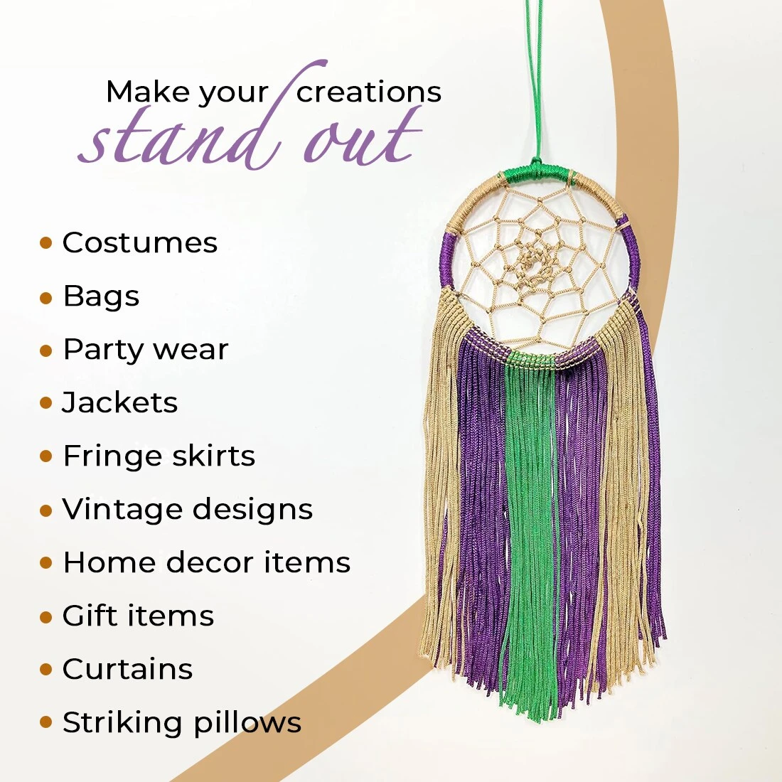 5 Yards Of 4" Metallic Chainette Fringe Trim | 5 Yard Cut Red 7 5 Yards Of 4" Metallic Chainette Fringe Trim | 5 Yard Cut Red - Image 5