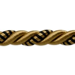 5 Yards Of Savannah 3/8" Twisted Cord Trim | 5 Yard Cut Gold/Black