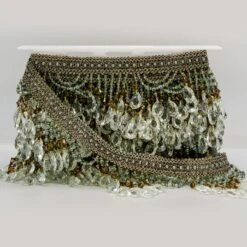 Isabella Scalloped Bead Fringe Trim Aqua Multi 9 Isabella Scalloped Bead Fringe Trim Aqua Multi -Michaels Fabric Sale 2306117056328059808