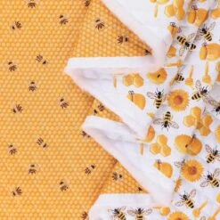 Mook Fabrics Double Faced Quilted Cotton Fabric [43 In. Wide] - By The Yard Bee Time Gold/White -Michaels Fabric Sale 2306294232121190064 1