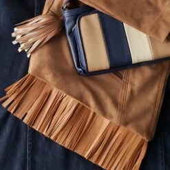 10 Yards Of 4" Premium Vegan Leather Fringe Trim | 10 Yard Cut Brown -Michaels Fabric Sale 240159195170448 1