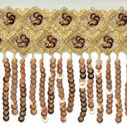 5 Yards Of Emmalyne Double Diamond Sequin Spangle Fringe | 5 Yard Cut Gold 9 5 Yards Of Emmalyne Double Diamond Sequin Spangle Fringe | 5 Yard Cut Gold -Michaels Fabric Sale 273655285101392 1