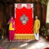 Indian Durga Mata Backdrop Traditional Cloth Durga Pooja Navratri Backdrop Hindu Pooja Decor Indian Wall Art Photo Wall Banner Decorative Hangings Housewarming Gift Red -Michaels Fabric Sale 288017494570672