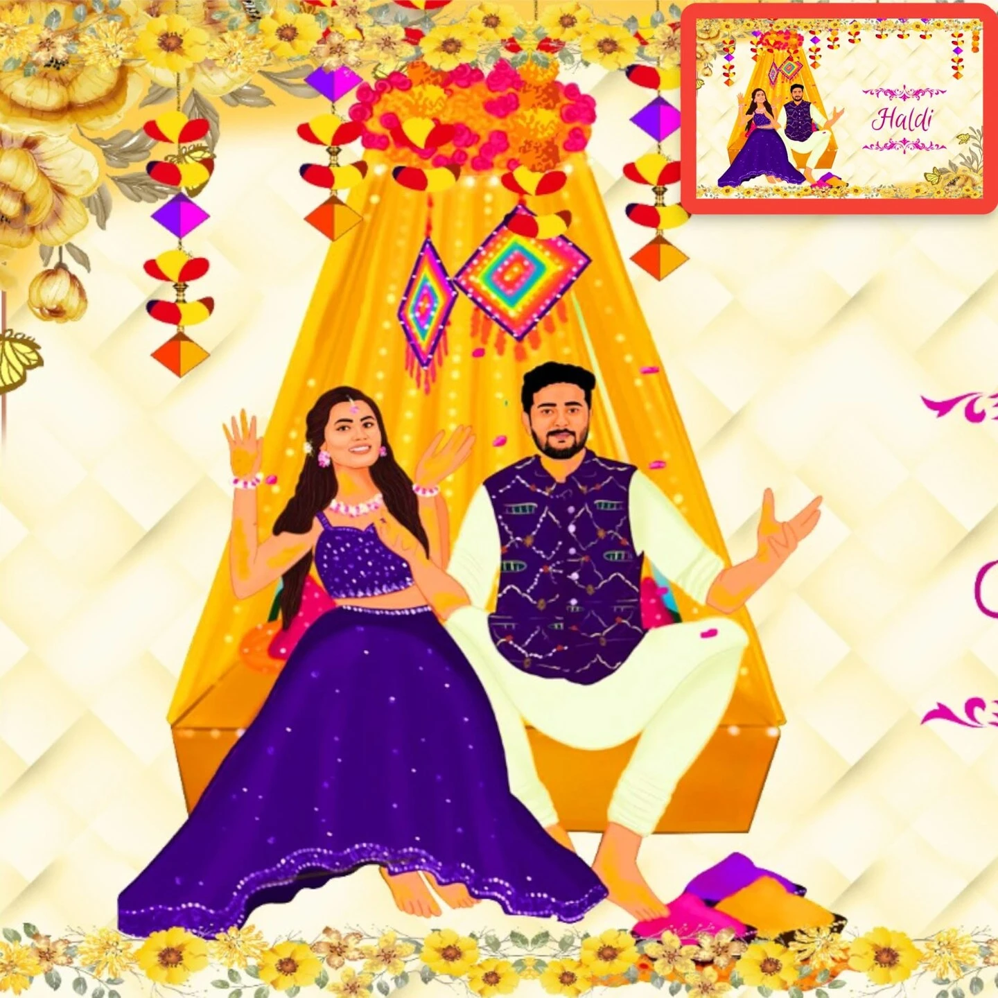 5x8 Feet Haldi Ceremony Backdrop Indian Traditional Cloth Backdrop Haldi Banner Indian Wall Art Photo Decor Banner Indian Wedding Backdrop Decorative Cloth Haldi Stage Decor 20 5x8 Feet Haldi Ceremony Backdrop Indian Traditional Cloth Backdrop Haldi Banner Indian Wall Art Photo Decor Banner Indian Wedding Backdrop Decorative Cloth Haldi Stage Decor - Image 18