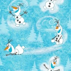 Disney® Olaf Winter Toss Light Blue Quilting Cotton Fabric -Michaels Fabric Sale 28810 51871 913941 u 1