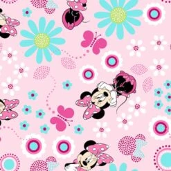 Disney Minnie Minnie Minnie! Pink Cotton Fabric -Michaels Fabric Sale 28810 51996 C47941 u 1