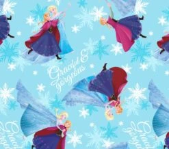 Disney® Frozen Sisters Skating Bridal Satin Fabric