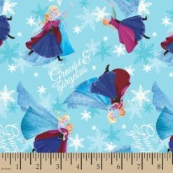 Disney® Frozen Sisters Skating Bridal Satin Fabric -Michaels Fabric Sale 28810 53015 160331 2