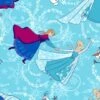 Disney® Frozen Sisters Ice Skating Toss Glitter Quilting Cotton Fabric -Michaels Fabric Sale 28810 53322 160331 2 u