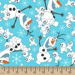Disney® Frozen Fever Olaf Snowman Toss Cotton Fabric -Michaels Fabric Sale 28810 56848 160331 2