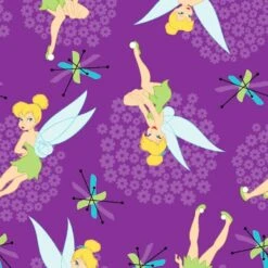 Disney® Tinkerbell Toss Purple Quilting Cotton Fabric -Michaels Fabric Sale 28810 59638 D433315 u 1