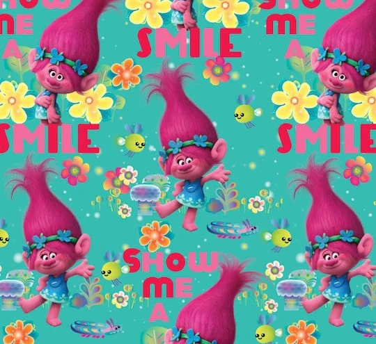 Trolls Poppy True Colors Are Beautiful Quilting Cotton Fabric 4 Trolls Poppy True Colors Are Beautiful Quilting Cotton Fabric - Image 2