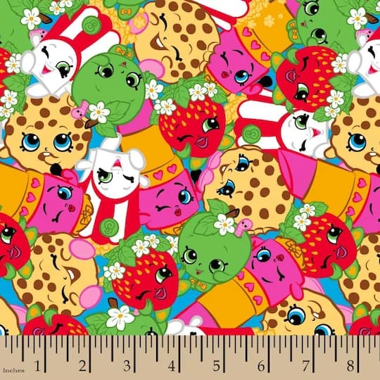 Shopkins Packed Printed Fleece Leggings Polyester/Spandex Fabric 3 Shopkins Packed Printed Fleece Leggings Polyester/Spandex Fabric