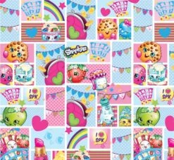 Shopkins Patch Party Tablecloth Vinyl Flannel Backed Fabric 7 Shopkins Patch Party Tablecloth Vinyl Flannel Backed Fabric -Michaels Fabric Sale 28810 61055 A62331