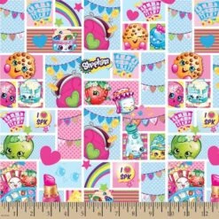 Shopkins Patch Party Tablecloth Vinyl Flannel Backed Fabric 6 Shopkins Patch Party Tablecloth Vinyl Flannel Backed Fabric -Michaels Fabric Sale 28810 61055 A62331 2 1