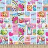 Shopkins Patch Party Tablecloth Vinyl Flannel Backed Fabric -Michaels Fabric Sale 28810 61055 A62331 2