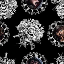 Disney® Black Captain Jack Sparrow Quilting Cotton Fabric -Michaels Fabric Sale 28810 64243 1103315 1