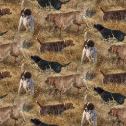 Wild Wings Dog Days In The Fields Brown Quilting Cotton Fabric
