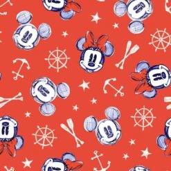 Disney Aye Aye Mickey And Minnie Multi Quilting Cotton Fabric