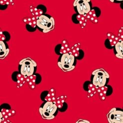 Disney Minnie Head Toss Red Quilting Cotton Fabric -Michaels Fabric Sale 28810 65625 D65331 1