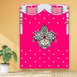 Indian Durga Mata Backdrop Traditional Cloth Durga Pooja Navratri Backdrop Hindu Pooja Decor Indian Wall Art Photo Wall Banner Decorative Hangings Housewarming Gift Green -Michaels Fabric Sale 289266356975280 1