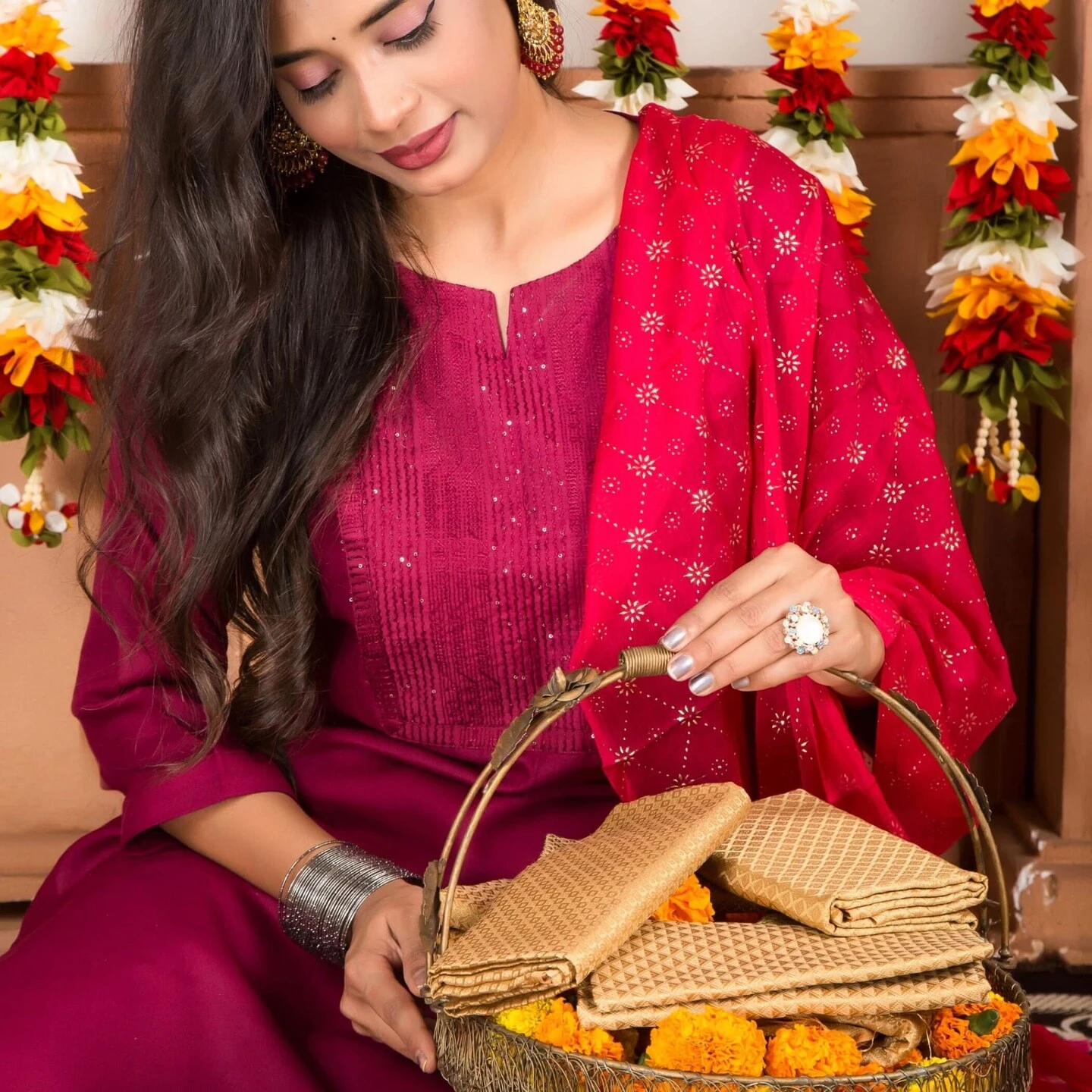 Golden Unstitched Saree Blouse Pieces Woven Brocade Fabric For Women Return Gifts For Pooja Housewarming Golden Colors 8 Golden Unstitched Saree Blouse Pieces Woven Brocade Fabric For Women Return Gifts For Pooja Housewarming Golden Colors - Image 6