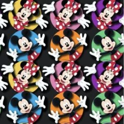 Disney Mickey And Minnie Circles Black Cotton Fabric By The Yard -Michaels Fabric Sale 307315241173104 1