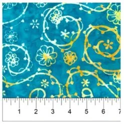 Banyan 80975-61 SWEET TUNES Floral Swirl - Caribbean 45" Fabric Per Yard