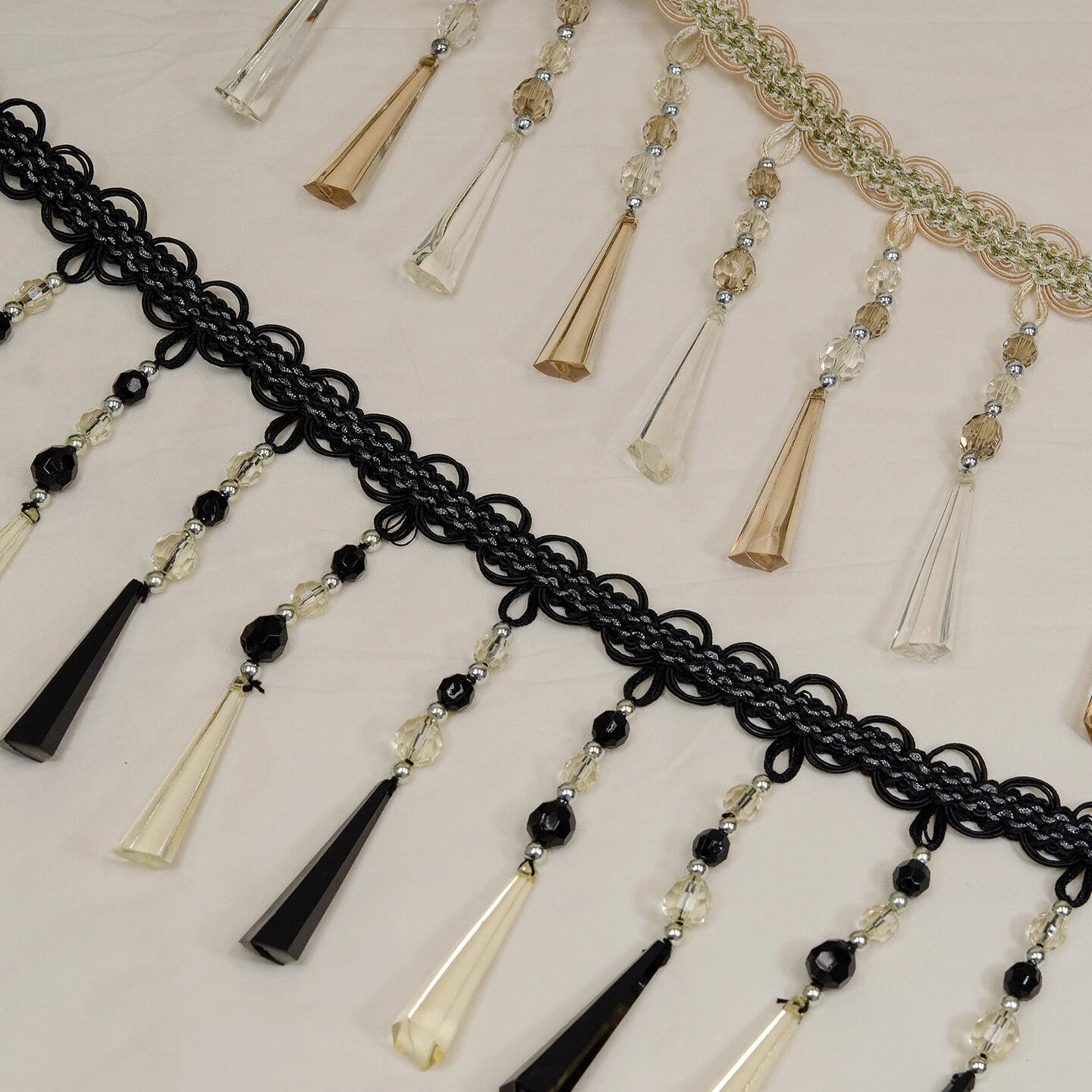 Genevieve Bead Fringe Trim Purple Multi 5 Genevieve Bead Fringe Trim Purple Multi - Image 3